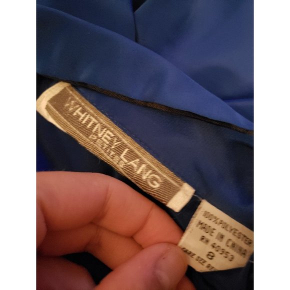 80s Blue Pocket‎ Button Down Blouse - Picture 5 of 5